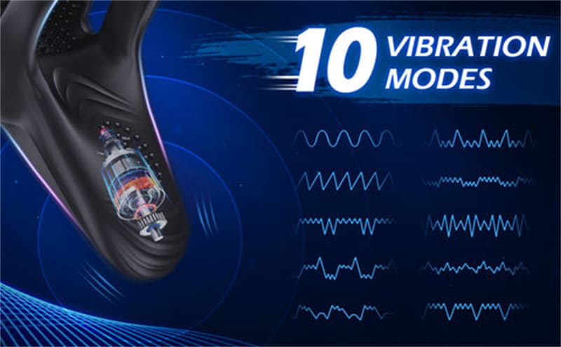 Perona Penisring Vibrator mit 10 Vibrationsmodi für längere Erektion Stimulation Penis Sextoys mit Fernbedienung