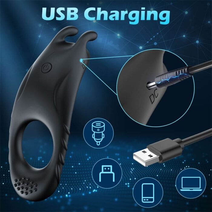 Rabbit Penisring Vibrator Penishülle für Penis G-Punkt mit 10 Vibrations Cockring Hodenring Sextoy mit Fernbedienung