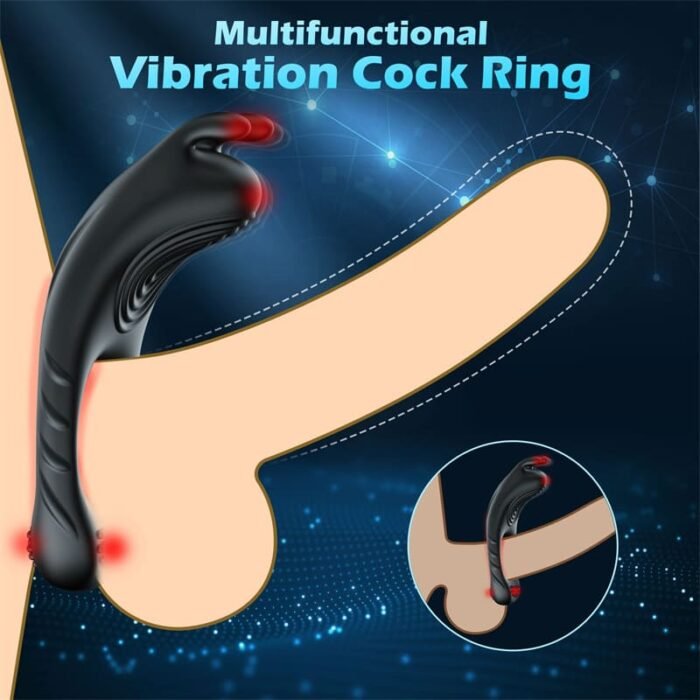 Rabbit Penisring Vibrator Penishülle für Penis G-Punkt mit 10 Vibrations Cockring Hodenring Sextoy mit Fernbedienung