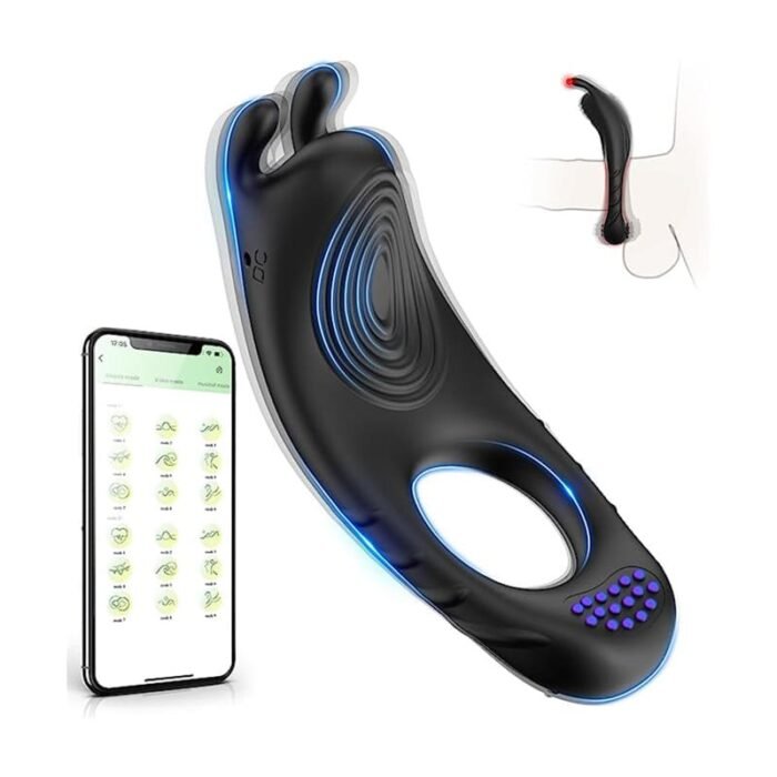 Rabbit Penisring Vibrator Penishülle für Penis G-Punkt mit 10 Vibrations Cockring Hodenring Sextoy mit Fernbedienung