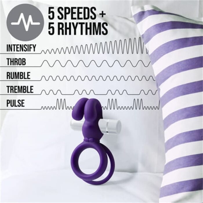 Rabbit Penisring Vibrator Sex Toys mit 10 Vibrationsmodi Silikon Cockring Sexspielzeug für Paare Extrem