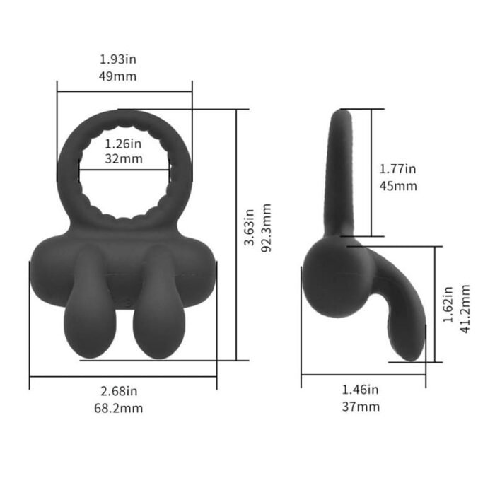 Rabbit Penisring Vibrator mit 10 Vibrationsmodi Sex Spielzeug für Paare Männer Silikon Cockring