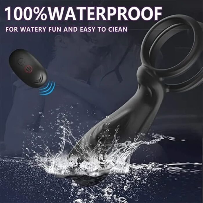 Rabbit Penisring Vibrator mit 9 Vibrations Hodenring Sexspielzeug Silikon Penis Ring mit Fernbedienung