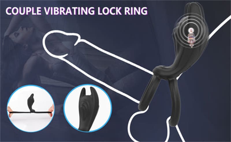 Rabbit Penisring Vibrator mit 9 Vibrations Hodenring Sexspielzeug Silikon Penis Ring mit Fernbedienung