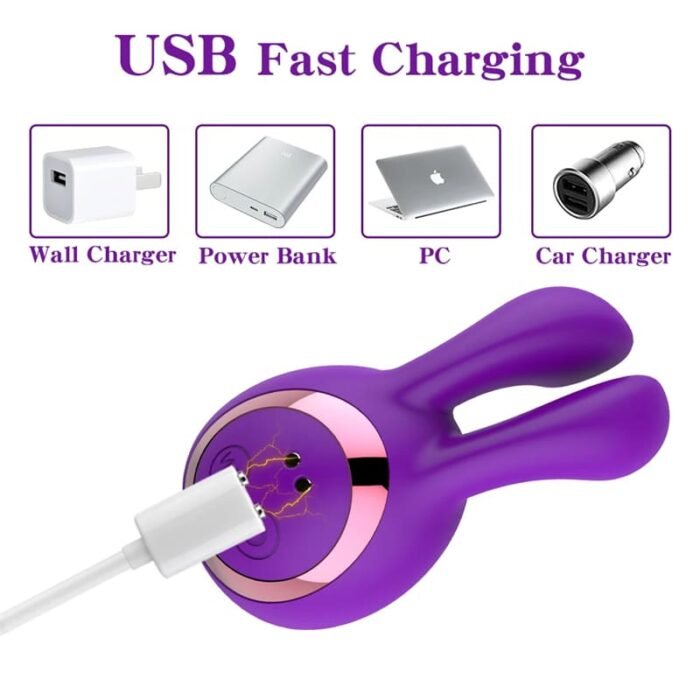 Rabbit Vibrator für Frauen mit 8 Vibrations und 5 Saugmodi Klitoris Stimulator Sex Spielzeug für Paare Solo