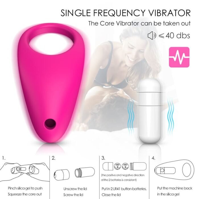Rosa Penisring Vibrator Sex Spielzeug für die Männer mit Vibration und Fernbedienung Penis Ring Sex Toys