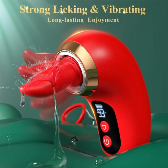 Rose 5 in 1 Klitoris Sauger & Zungenvibrator mit 9 Zungenlecken 3 Saugbewegungen Sex Toys für Damen Paare mit APP
