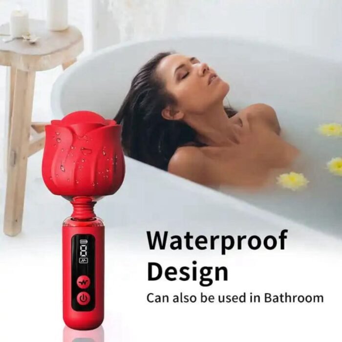Rose AV Massagestab & Magic Wand mit 9 Vibrationsmodi Rosen Vibrator G-Punkt Stimulator für Frauen