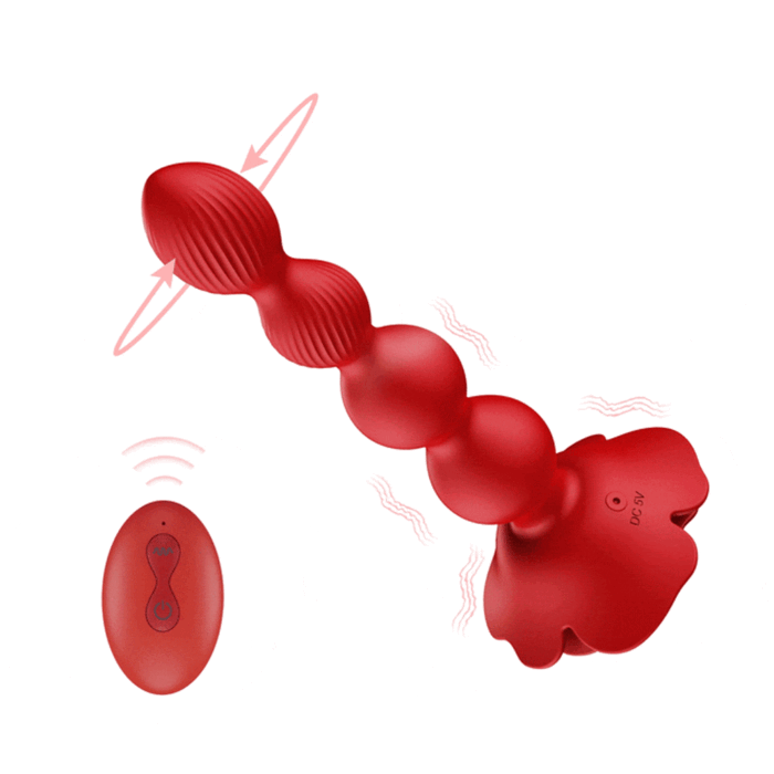 Rose Analkugeln mit 10 Vibration 10 Schwing & 3 Saugenmodi Silikon prostata vibrator & Anal Vibrator für Paare