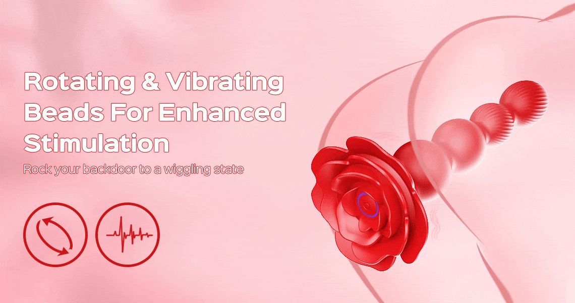 Rose Analkugeln mit 10 Vibration 10 Schwing & 3 Saugenmodi Silikon prostata vibrator & Anal Vibrator für Paare