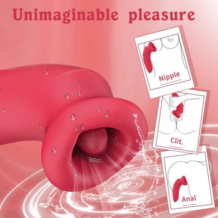 Rose Klitoris Sauger G-Punkt Vibrator mit 10 Saugmodi Zungenvibrator Spielzeug für die Frau