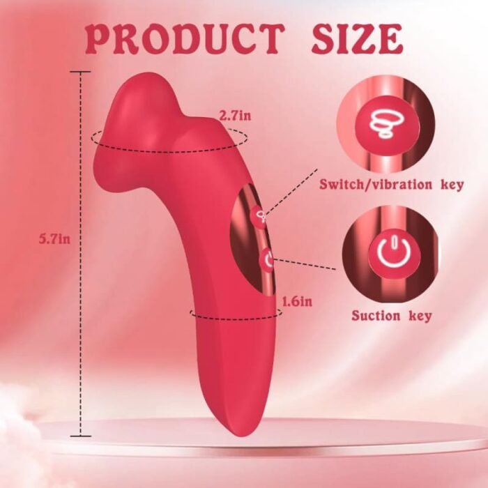 Rose Klitoris Sauger G-Punkt Vibrator mit 10 Saugmodi Zungenvibrator Spielzeug für die Frau