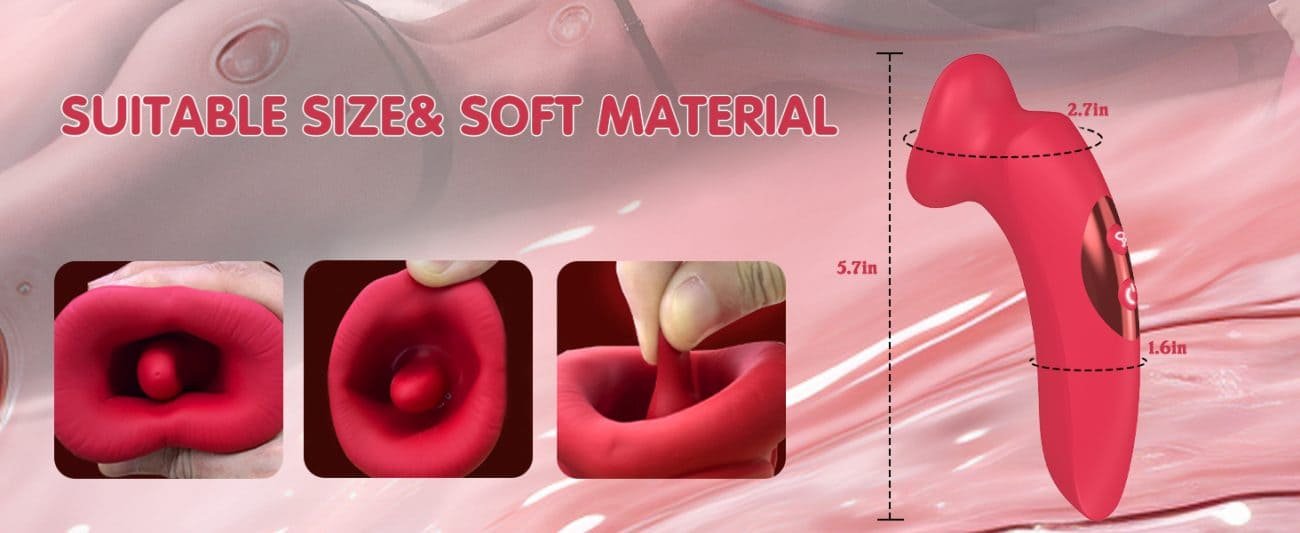 Rose Klitoris Sauger G-Punkt Vibrator mit 10 Saugmodi Zungenvibrator Spielzeug für die Frau