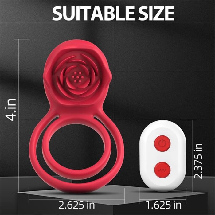 Rose Penisring Vibrator mit Klitoris Stimulator, 9 Vibrations Cockring Erotisches Sexspielzeug Mann Paar Frau Extrem