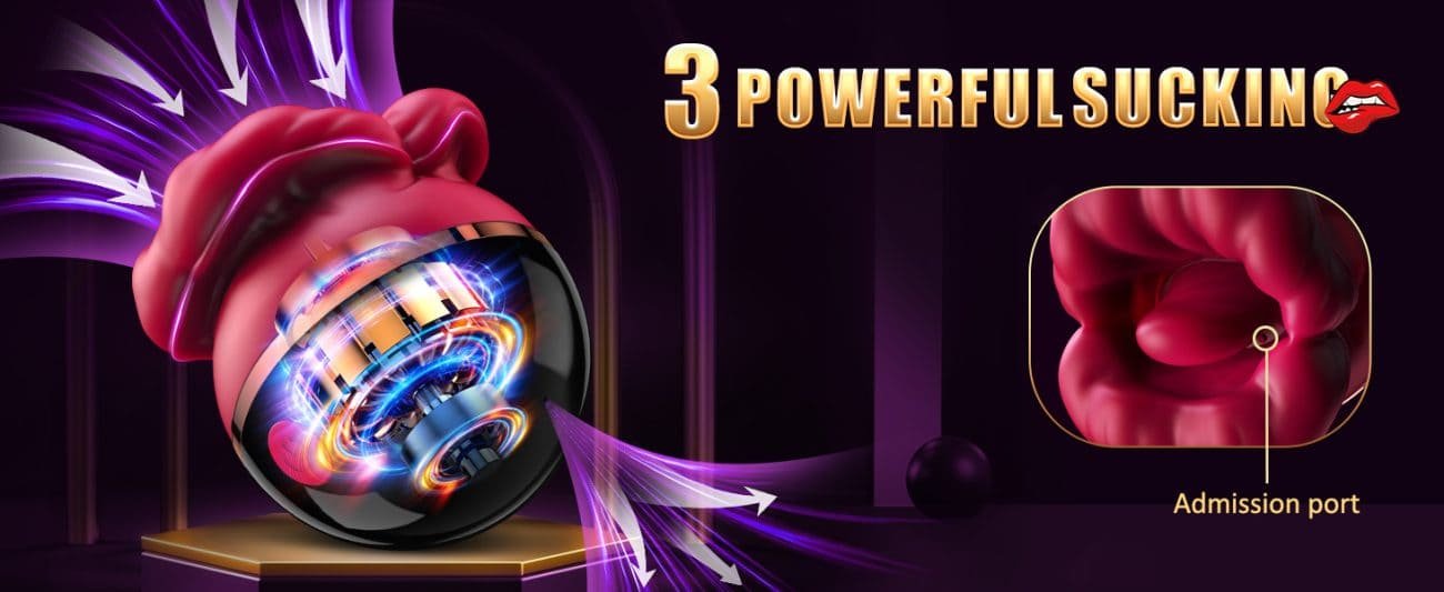 Rose Zungenvibrator & Klitoris Sauger mit 5 Saug- und 8 Leckfunktionen und APP-Steuerung 3 in 1 Rose Vibrator