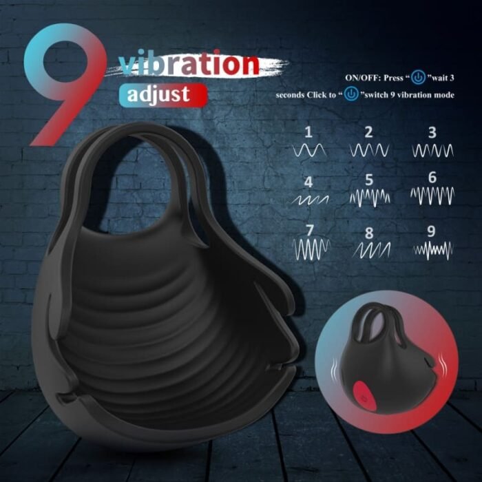 S-HANDE S274 Cockring Vibrator 9 Vibrationsmodi Silikon Penisinge Sextoy für Paare mit Fernbedienung