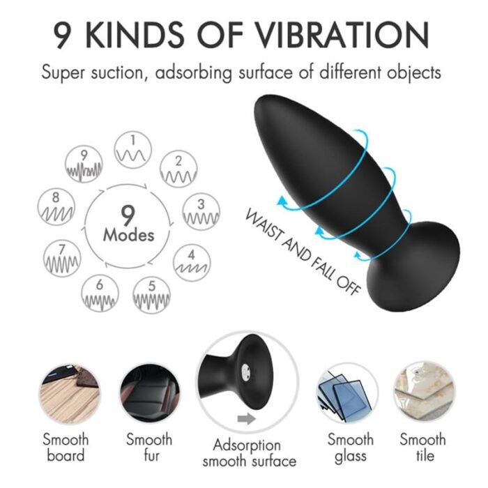 S-HANDE SHD S104 Analvibratoren mit 9 Vibrations Analplugset Sex Spielzeug für die Männer mit Fernbedienung