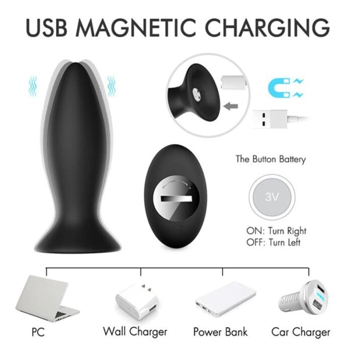 S-HANDE SHD S104 Analvibratoren mit 9 Vibrations Analplugset Sex Spielzeug für die Männer mit Fernbedienung