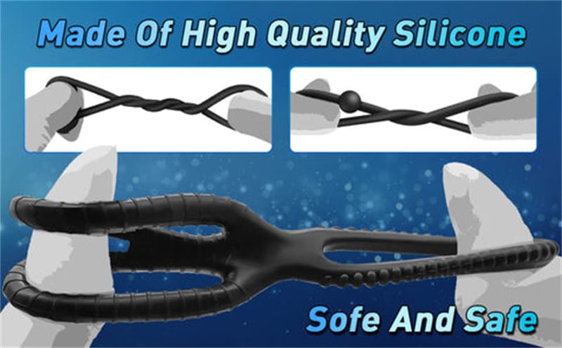 Schere Penisring Penis Bondage Verbesserung Erektion und Verlängerung 3 Silikon Cockring Sextoys