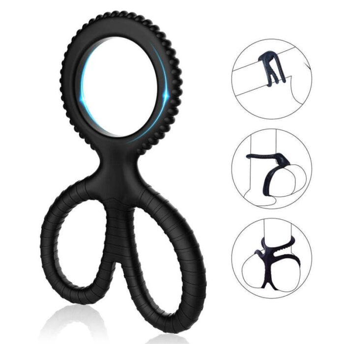 Schere Penisring Penis Bondage Verbesserung Erektion und Verlängerung 3 Silikon Cockring Sextoys