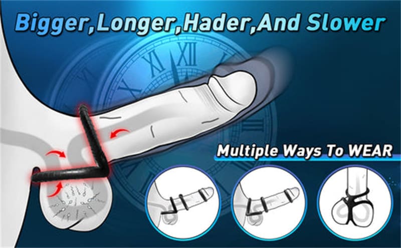 Schere Penisring Penis Bondage Verbesserung Erektion und Verlängerung 3 Silikon Cockring Sextoys