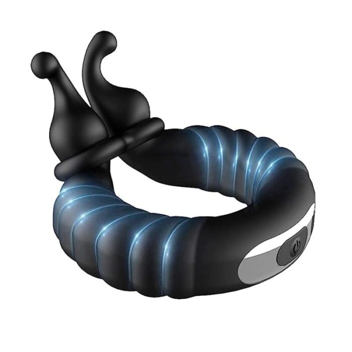 Schnecken Penisring Vibrator mit 10 Vibrationsmodi Silikon Cockring Penisinge Sexspielzeug Männer Bondage