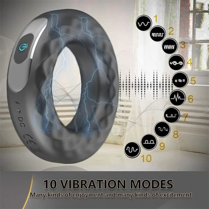 Silikon Cockring Vibrator Penisring mit 10 Vibrationsmodi Cock-Ring für Männer und Paare mit Fernbedienung