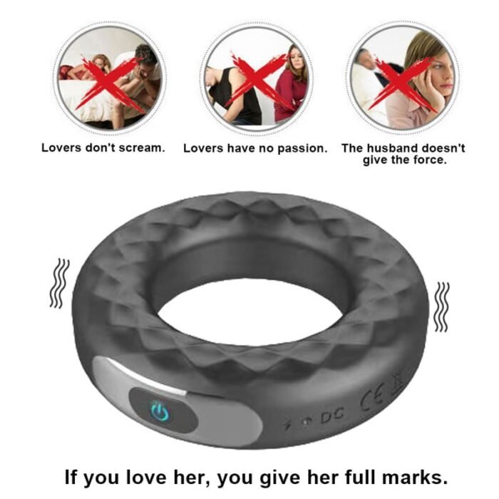 Silikon Cockring Vibrator Penisring mit 10 Vibrationsmodi Cock-Ring für Männer und Paare mit Fernbedienung