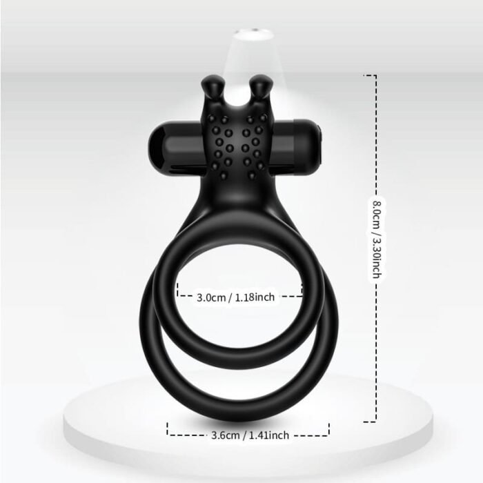 Silikon Penisring mit Vibrator für Cock Hodenring Extrem Potenzsteigerung Erektionshilfe