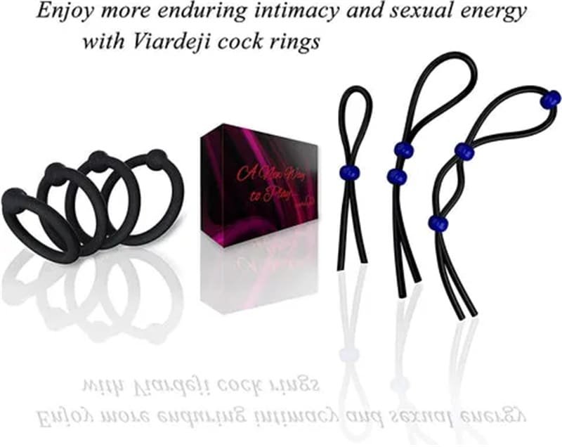 Silikon Penisringe Set Sex Spielzeug für die Paare Männer Extrem Potenzsteigerung Erektionshilfe