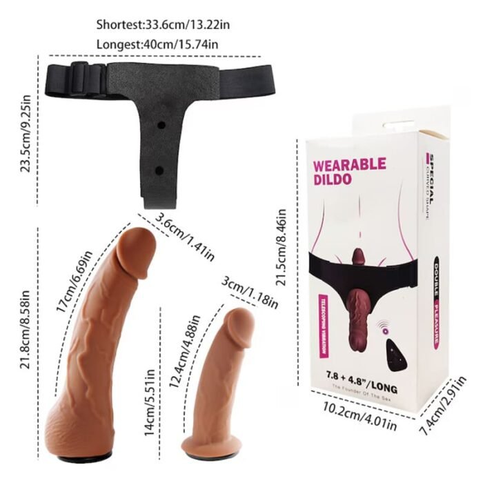 Strapon Umschnalldildo Vibratoren mit 10 Vibration 3 Stoßmodi Umschnallpenis Verstellbarer Harness Extrem SM Sex Toy Set