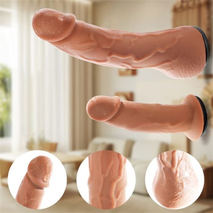 Strapon Umschnalldildo Vibratoren mit 10 Vibration 3 Stoßmodi Umschnallpenis Verstellbarer Harness Extrem SM Sex Toy Set