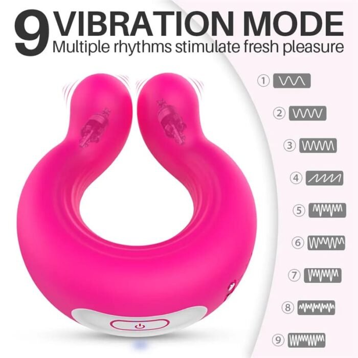 Vibrierender Penisring Sex Spielzeug für die Männer mit 9 Vibrationsmodi Cockring Penis Vergrößerung Zeit Verlängern