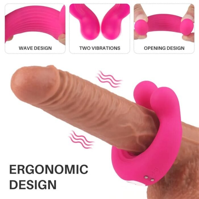 Vibrierender Penisring Sex Spielzeug für die Männer mit 9 Vibrationsmodi Cockring Penis Vergrößerung Zeit Verlängern