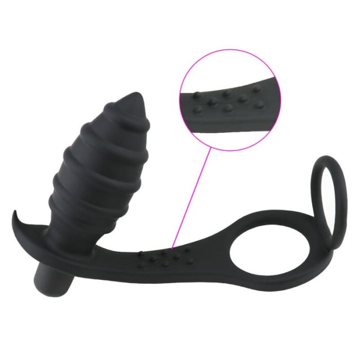 Vibrierender Penisring aus Silikon mit Gewinde mit 10 Vibrationsmodi Sex Spielzeug für die Paare Männer