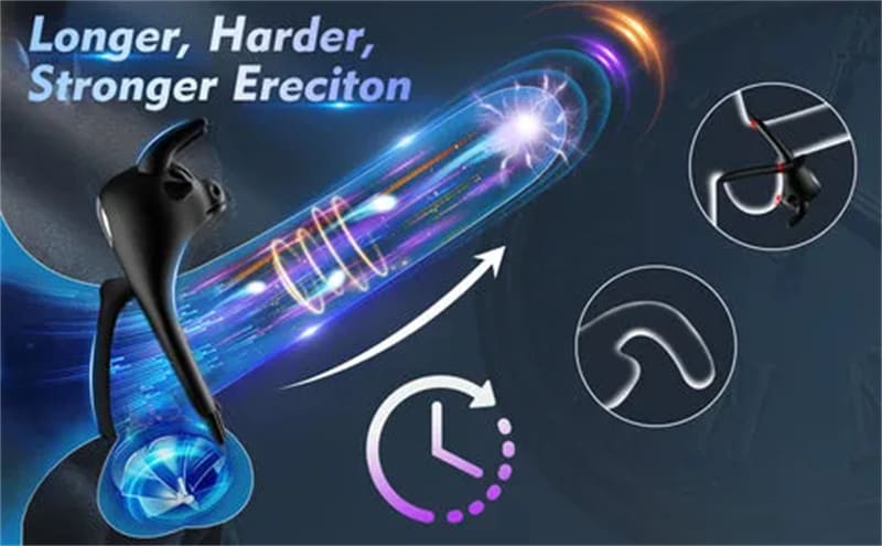 Vibrierender Penisring mit 9 Vibrationsmodi Dual Penisringe Sex Spielzeug für die Männer Paare Extrem