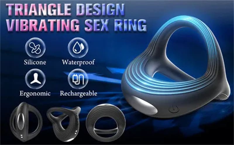 Wiederaufladbarer Penisring Vibrator mit 10 Frequenzen Vibrationsmodi Sextoys für Ihn Paare Sex