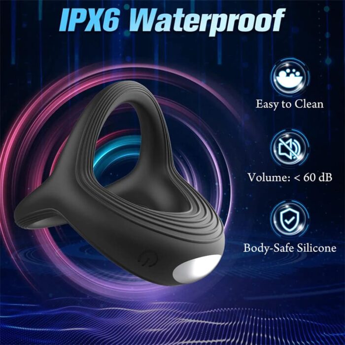 Wiederaufladbarer Penisring Vibrator mit 10 Frequenzen Vibrationsmodi Sextoys für Ihn Paare Sex