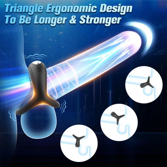 Wiederaufladbarer Penisring Vibrator mit 10 Frequenzen Vibrationsmodi Sextoys für Ihn Paare Sex