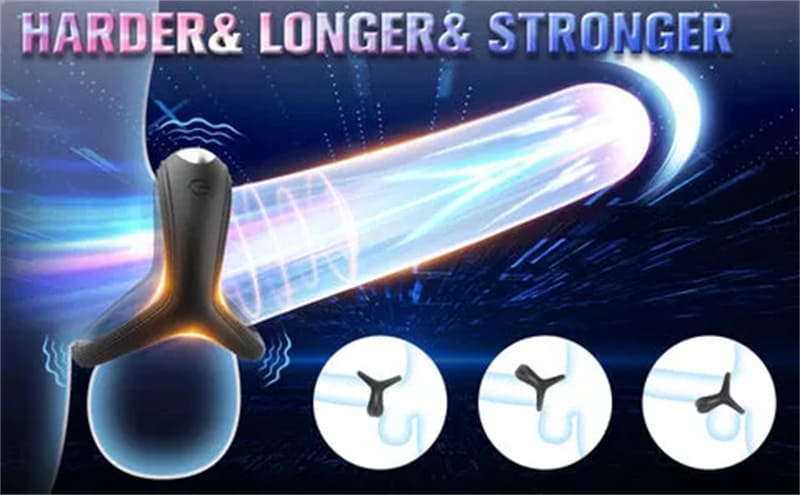 Wiederaufladbarer Penisring Vibrator mit 10 Frequenzen Vibrationsmodi Sextoys für Ihn Paare Sex