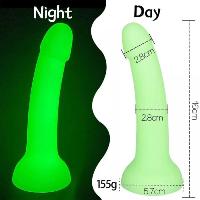 16CM Leuchtender Anal Dildo Flüssiger weiches Silikon Dildo für Frauen G-Punkt Analdildo