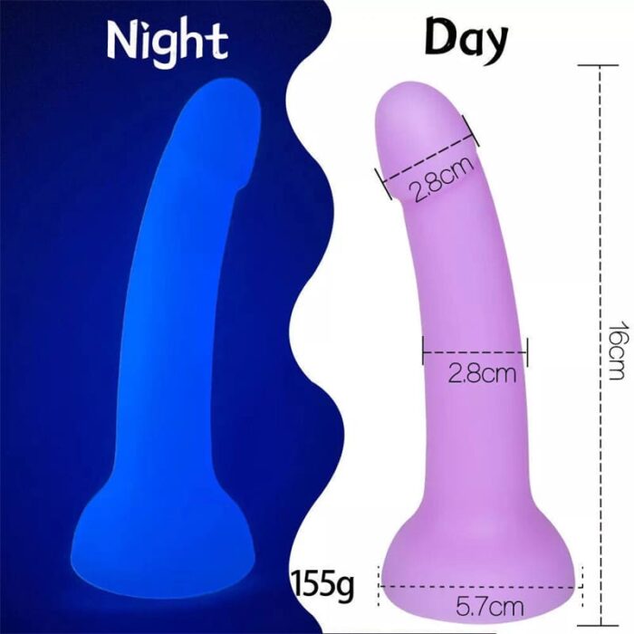 16CM Leuchtender Anal Dildo Flüssiger weiches Silikon Dildo für Frauen G-Punkt Analdildo