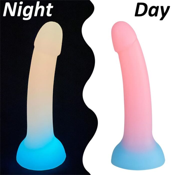 16CM Leuchtender Anal Dildo Flüssiger weiches Silikon Dildo für Frauen G-Punkt Analdildo