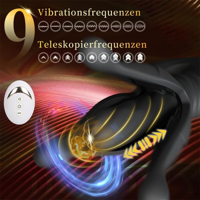 AAV Hell Flower Analvibratoren für Mann mit 9 Vibrationsmodi Prostata Stimulation Männer Sex Spielzeug für die Paare