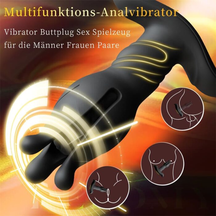 AAV Hell Flower Analvibratoren für Mann mit 9 Vibrationsmodi Prostata Stimulation Männer Sex Spielzeug für die Paare
