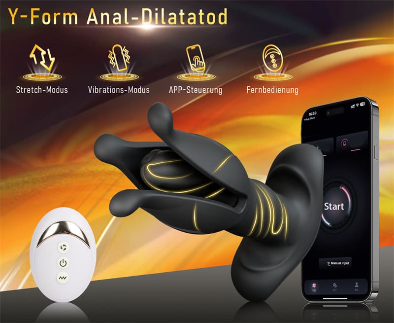 AAV Hell Flower Analvibratoren für Mann mit 9 Vibrationsmodi Prostata Stimulation Männer Sex Spielzeug für die Paare