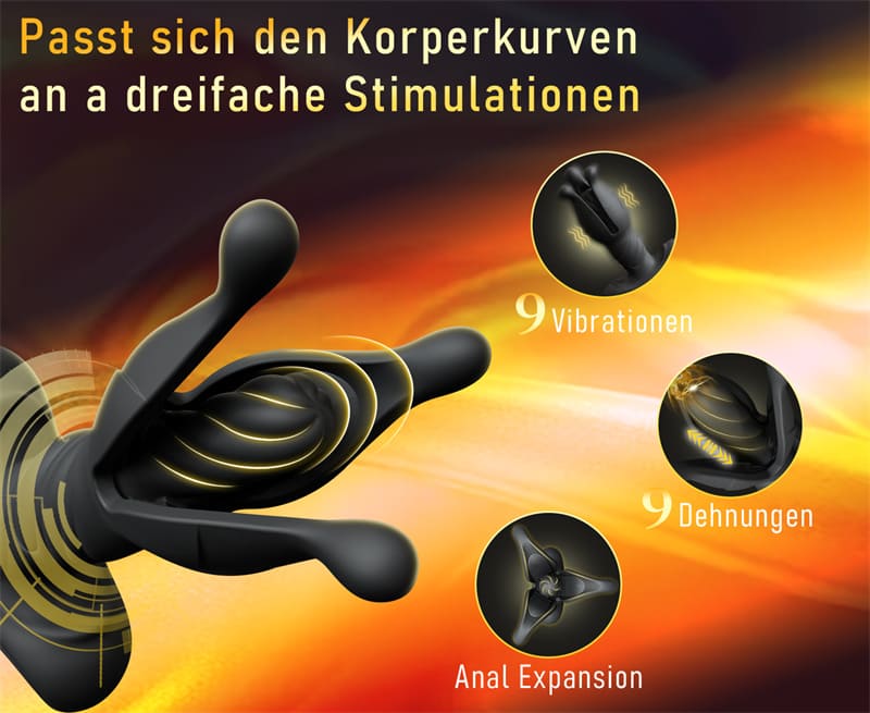 AAV Hell Flower Analvibratoren für Mann mit 9 Vibrationsmodi Prostata Stimulation Männer Sex Spielzeug für die Paare