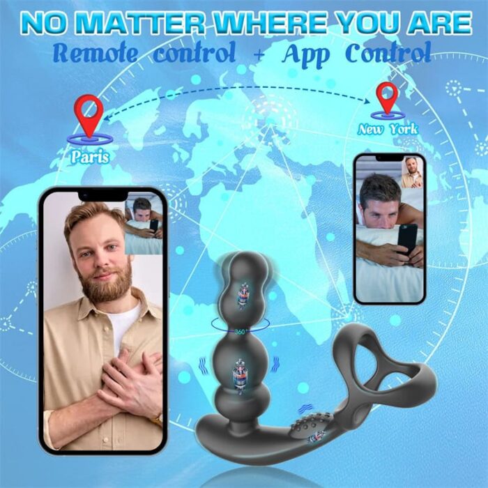 EDGAR Analvibratoren für Männer Anal Dildo mit 10 Vibrations und 3 Rotations Sex Spielzeug für die Männer Paare
