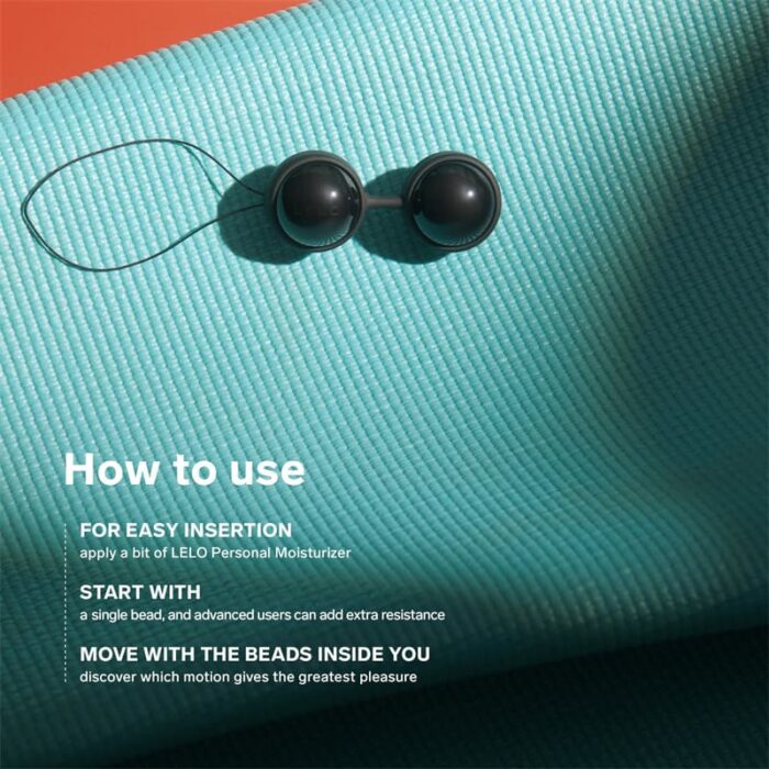 LELO Beads™ Noir Analkugeln aus Silikon in der Premium Edition für das weibliche Training – Perfekt für Mehr Lust