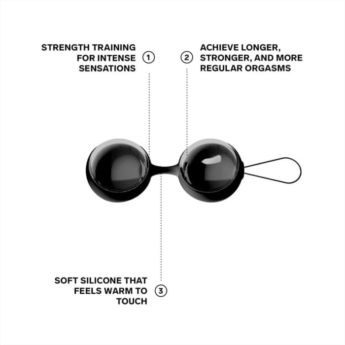 LELO Beads™ Noir Analkugeln aus Silikon in der Premium Edition für das weibliche Training – Perfekt für Mehr Lust